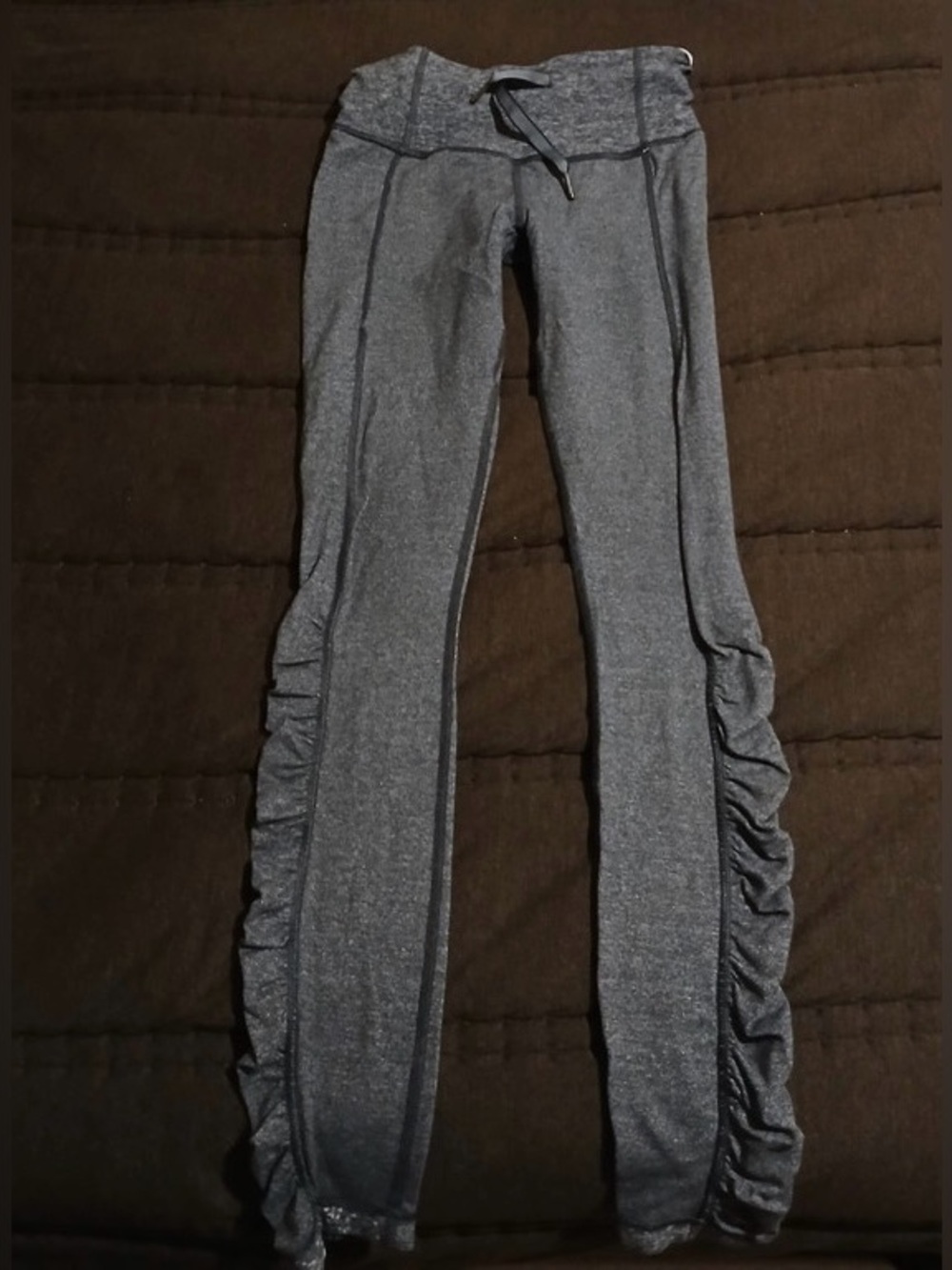 lululemon Run Turn around tights leggings heathered gray Womens 4